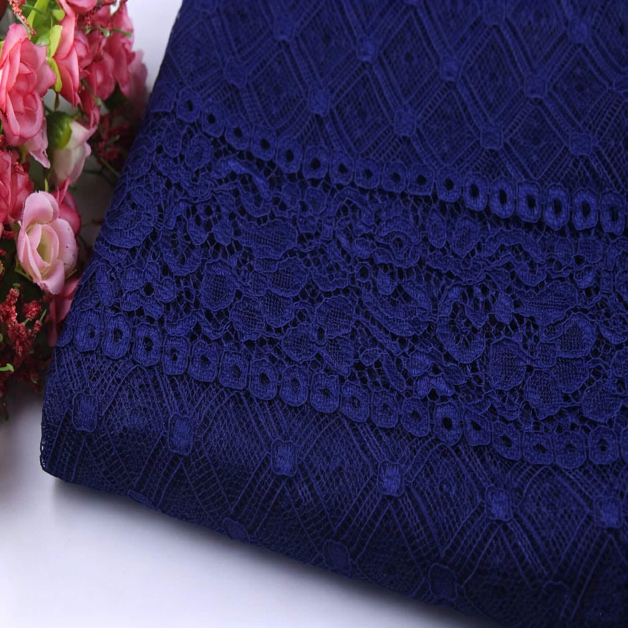 Lace Fabric Dress Geometric Polyester for Women's Wear Wholesale Suppl 11